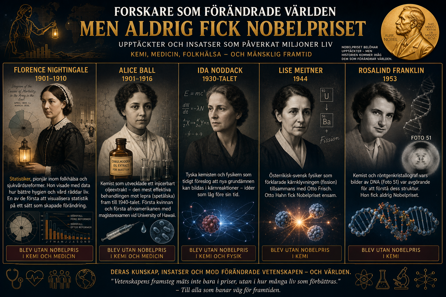 5 bortglömda genier som formade vår värld – helt utan Nobelpris