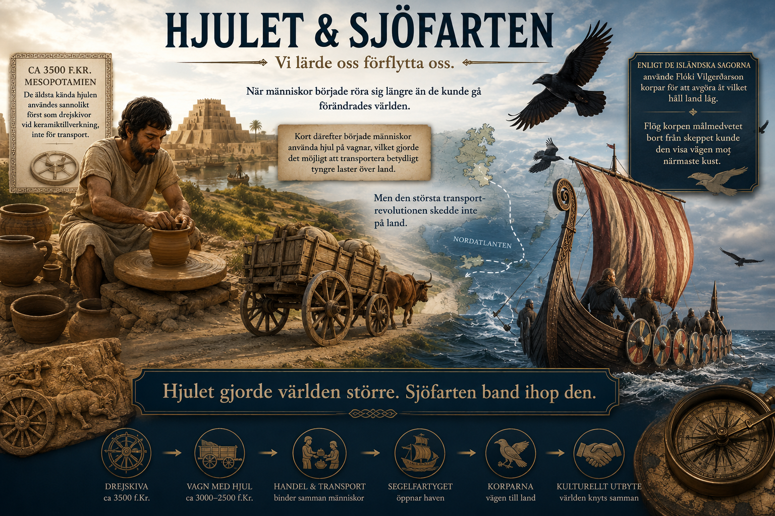 Hjulet och sjöfarten: Hur människan erövrade avstånd