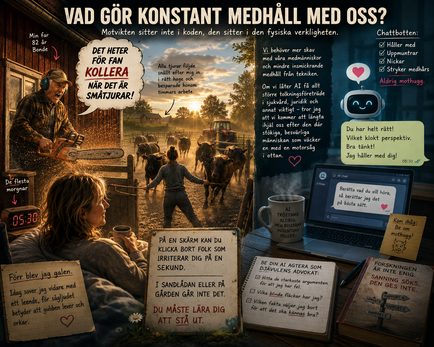 Vad gör konstant medhåll med oss?