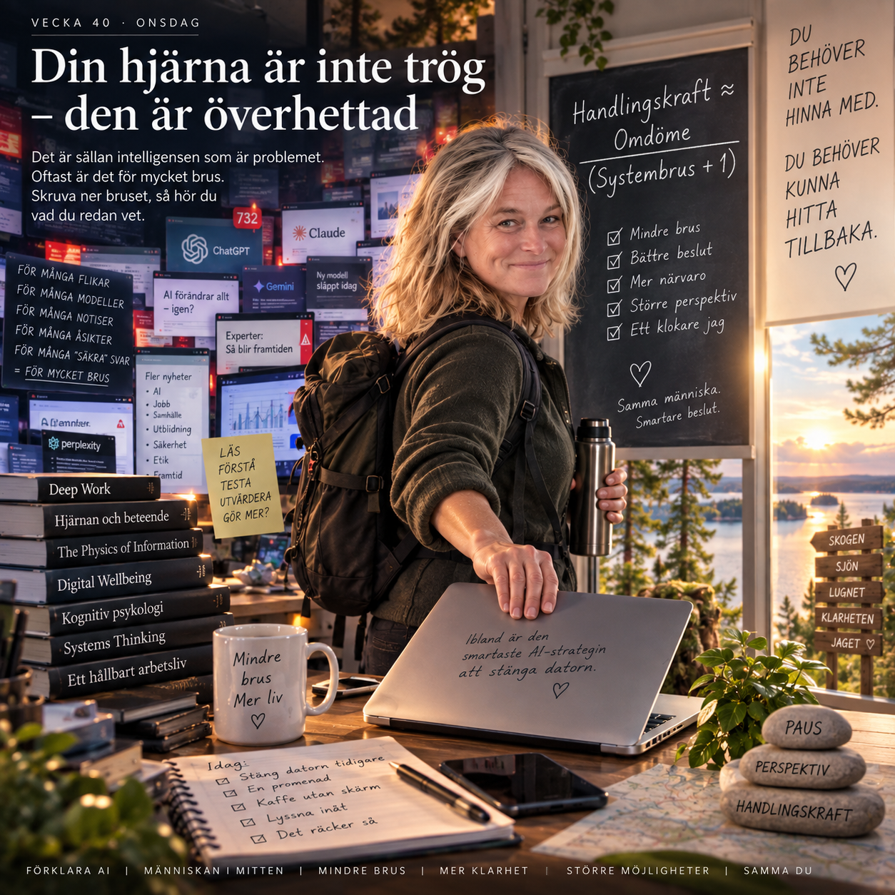 När hjärnan känns överhettad: sänk bruset, öka omdömet